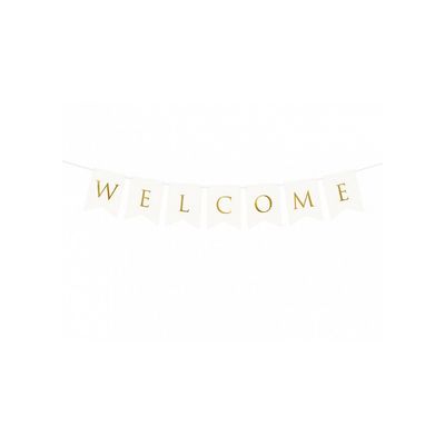 Vimpel "Welcome" Vit