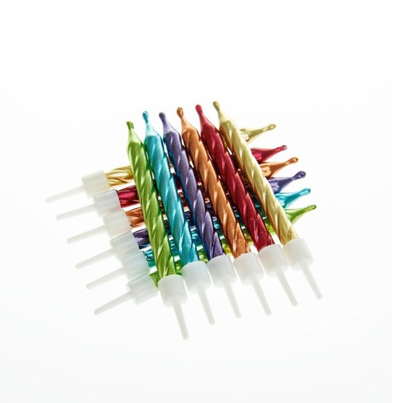 Tårtljus Regnbåge 12 pack