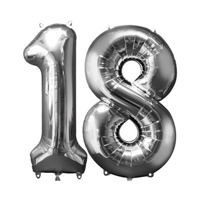 Ballongkit silver 18 år