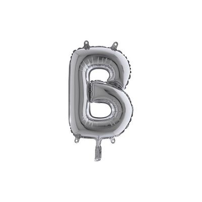 Bokstavsballong Silver 35 cm