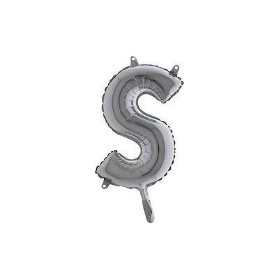 Bokstavsballong Silver 35 cm
