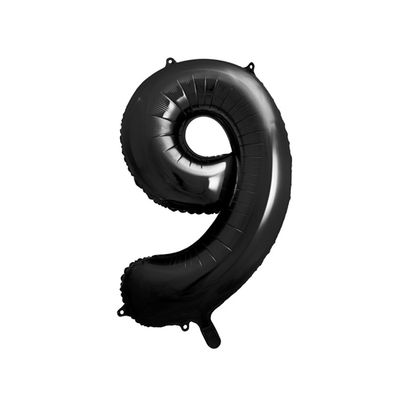 Sifferballonger Svart, 86 cm