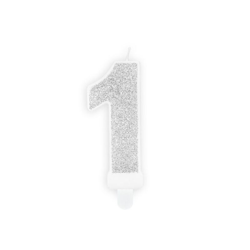 Tårtljus 1 Silver