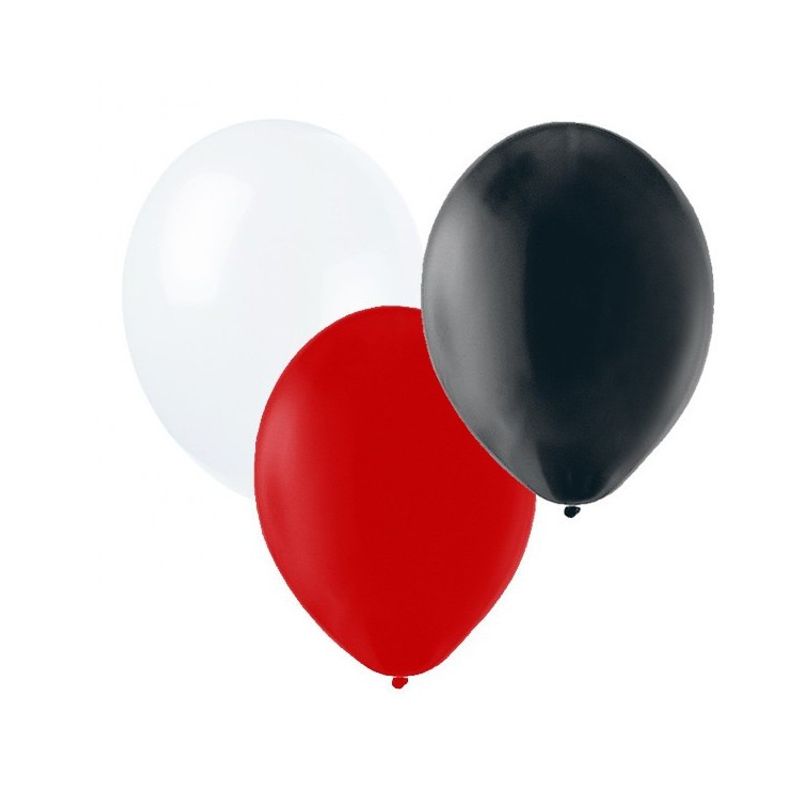 Ballonger Svart, Vit, Röd