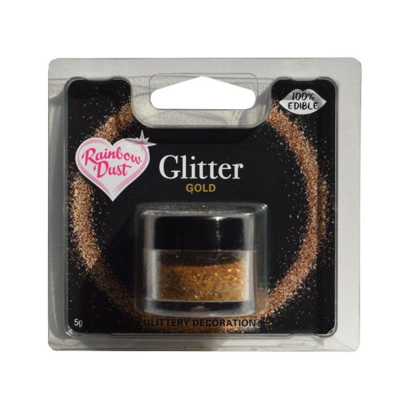 Ätbar Pulverfärg Guldglitter