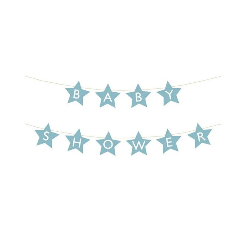 Girlang Babyshower Ljusblå