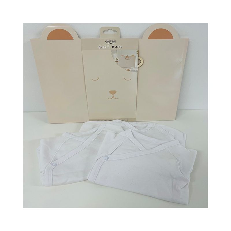 Presentkit Bebis - 3 Babybody + Presentpåse