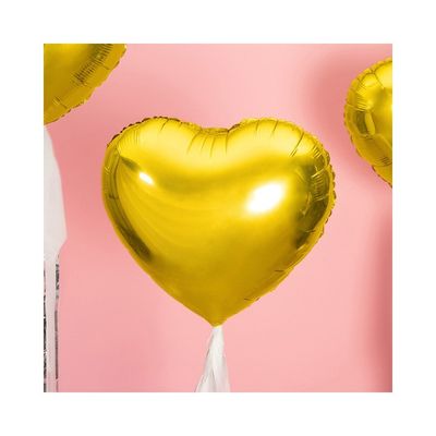Folieballong Hjärta Guld