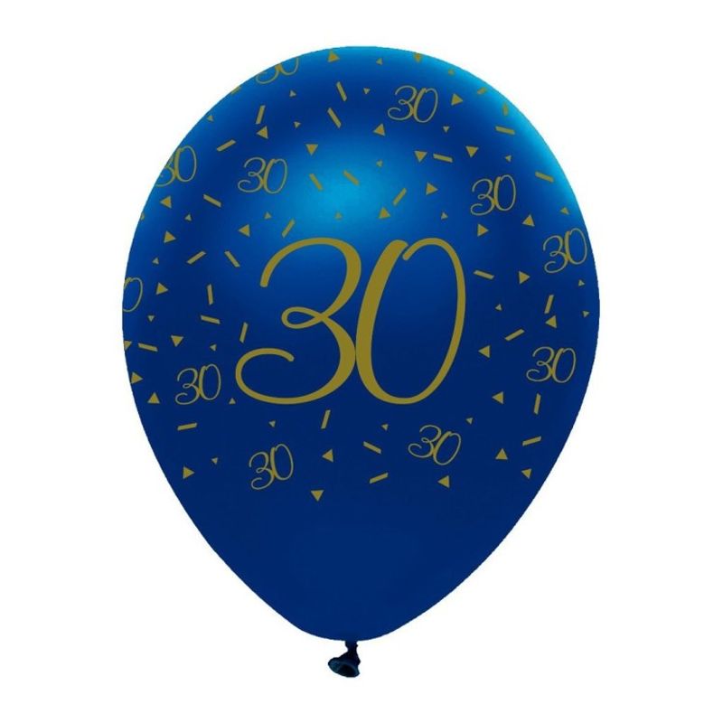 Ballonger 30 år Marinblå & Guld