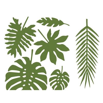 Pappersdekorationer Tropiska blad 21 st