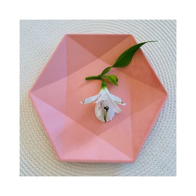Tallrikar Aprikos Hexagon, Vert Decor