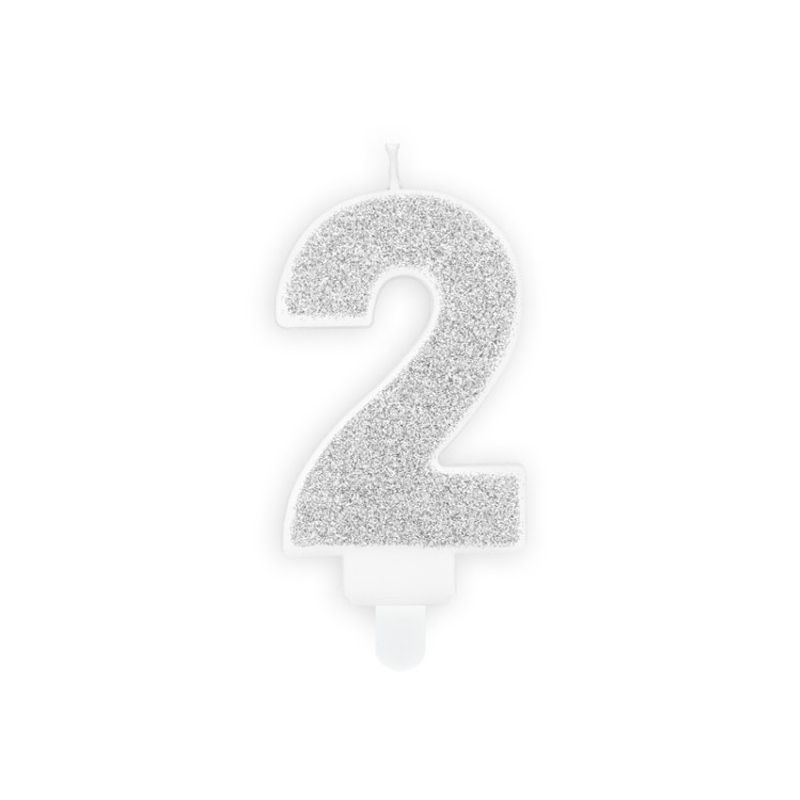 Tårtljus 2 Silver