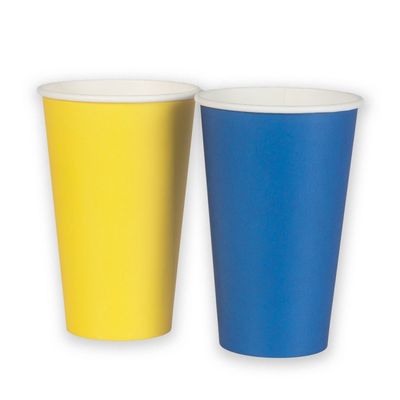 Partymuggar blå/gul 24-pack