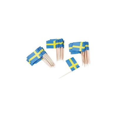 Partypicks Svenska Flaggan 50-pack