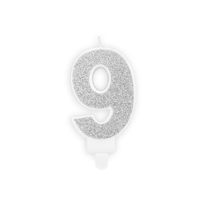 Tårtljus 9 Silver