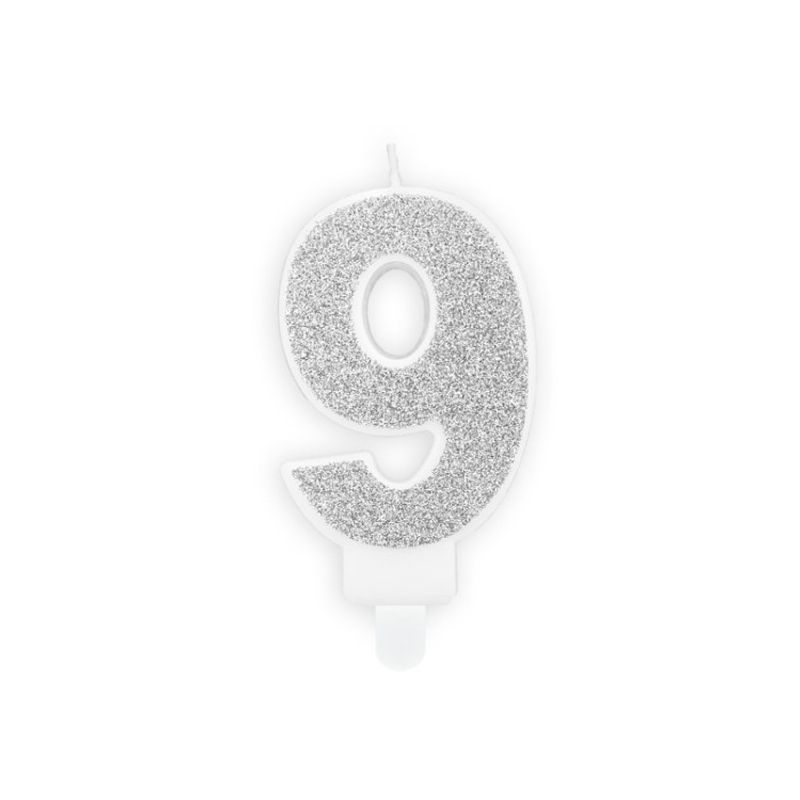 Tårtljus 9 Silver