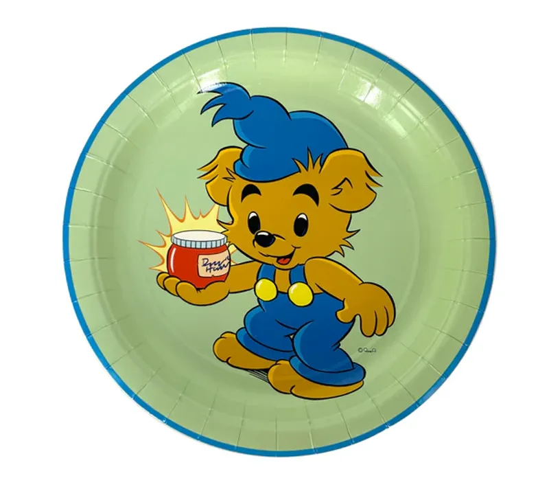 Papptallrik 23cm, Bamse Kalas