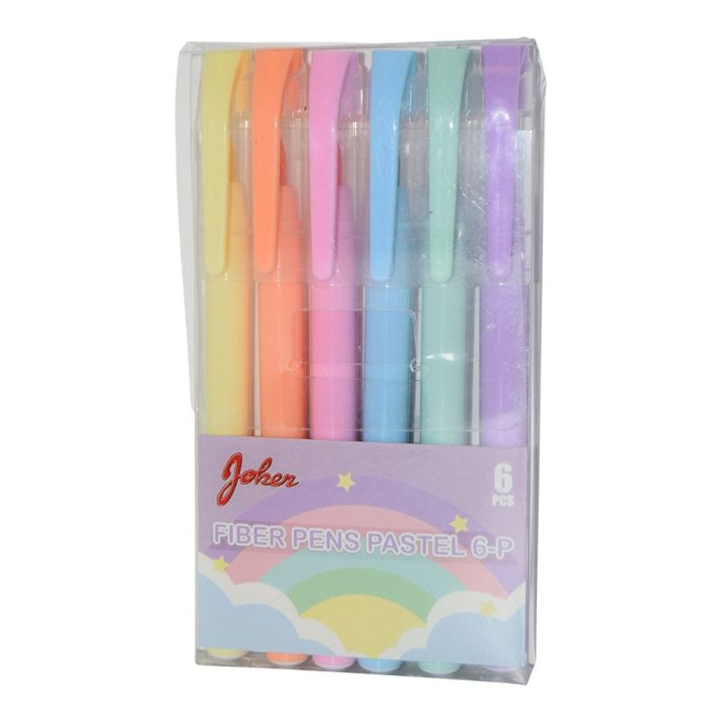 Fiberpennor Pastell 6-pack