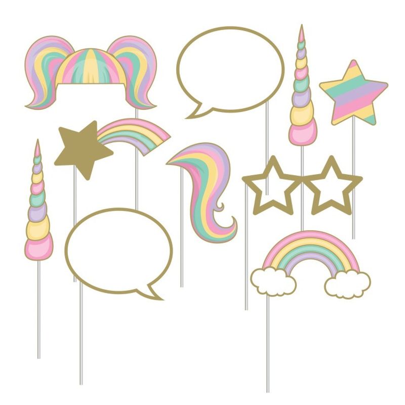 Enhörning Sparkle Photo Props