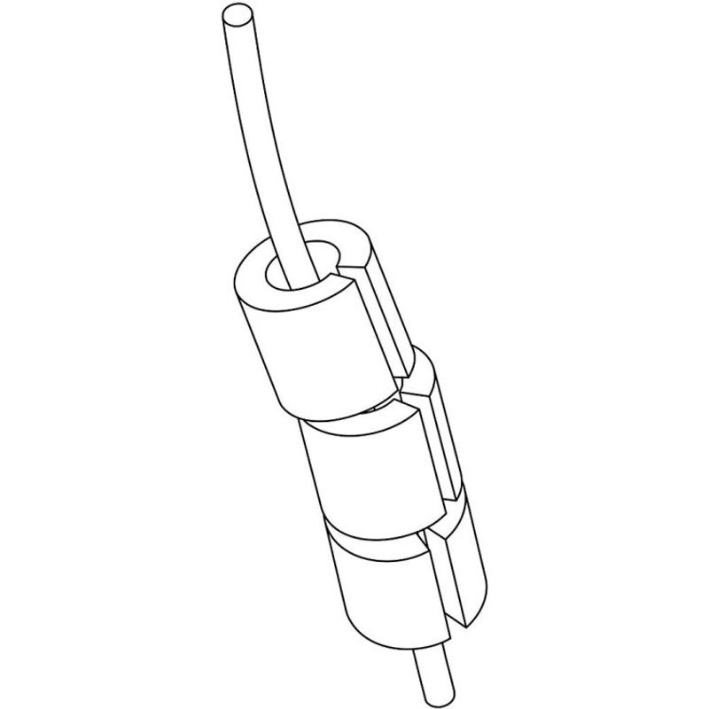 Rörpärlor med slits, Mixade färger