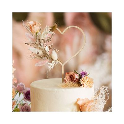 Cake Topper Hjärta - Trä