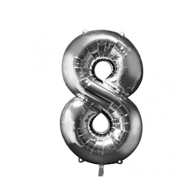 Sifferballonger Silver, 86 cm