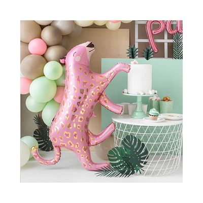 Folieballong Leopard Rosa