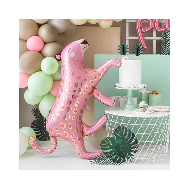 Folieballong Leopard Rosa