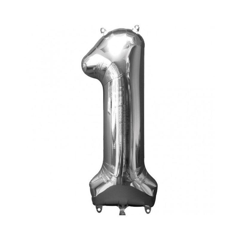 Sifferballonger Silver, 86 cm