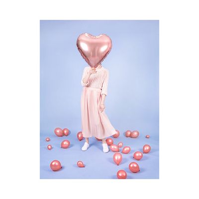 Folieballong Hjärta Roséguld