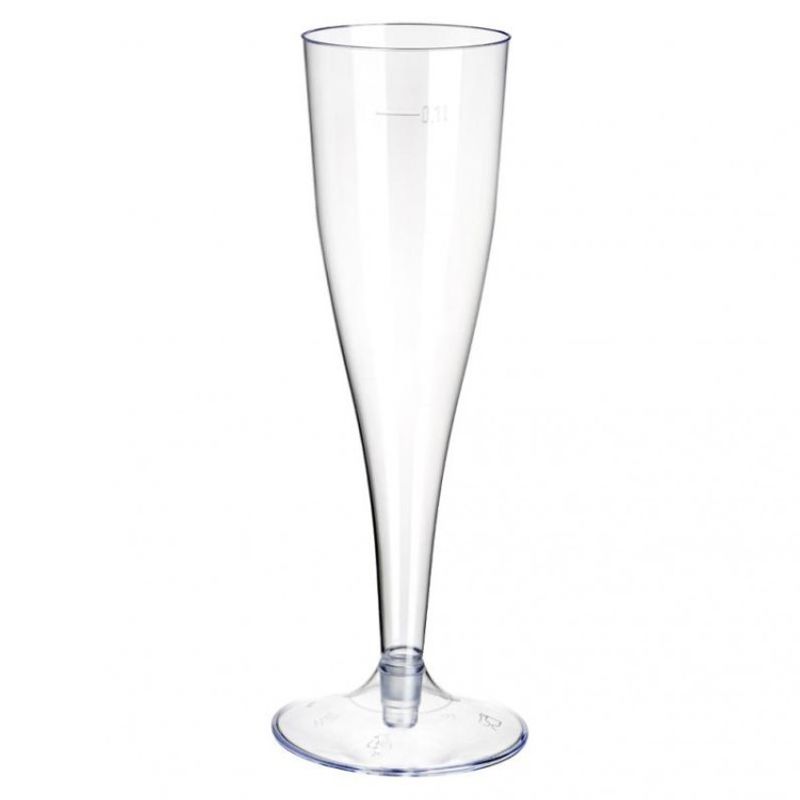 Återanvändbara champagneglas Plast 6-pack