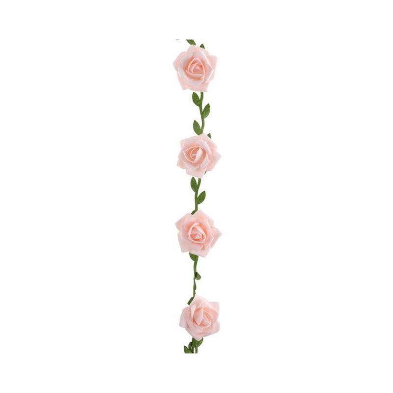 Girlang med rosa rosor