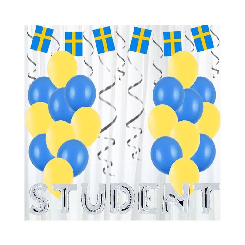 Studentdekorationer kit silver small
