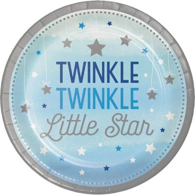 Little Blue Star Papperstallrikar