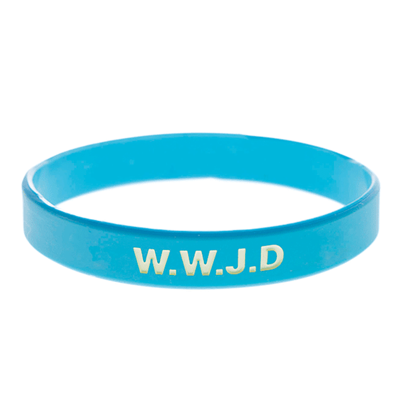 Armband silikon, WWJD