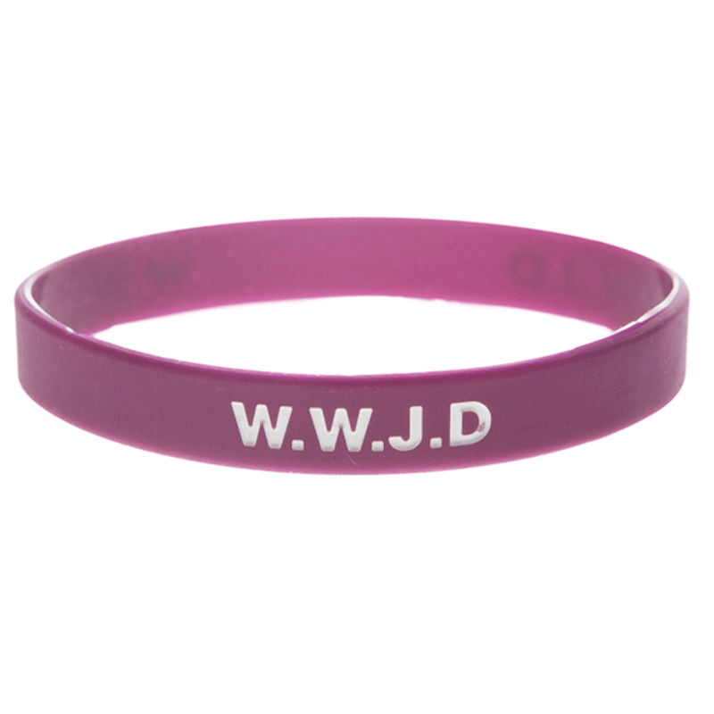 Armband silikon, WWJD