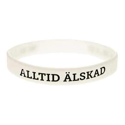 Armband silikon Alltid älskad vit