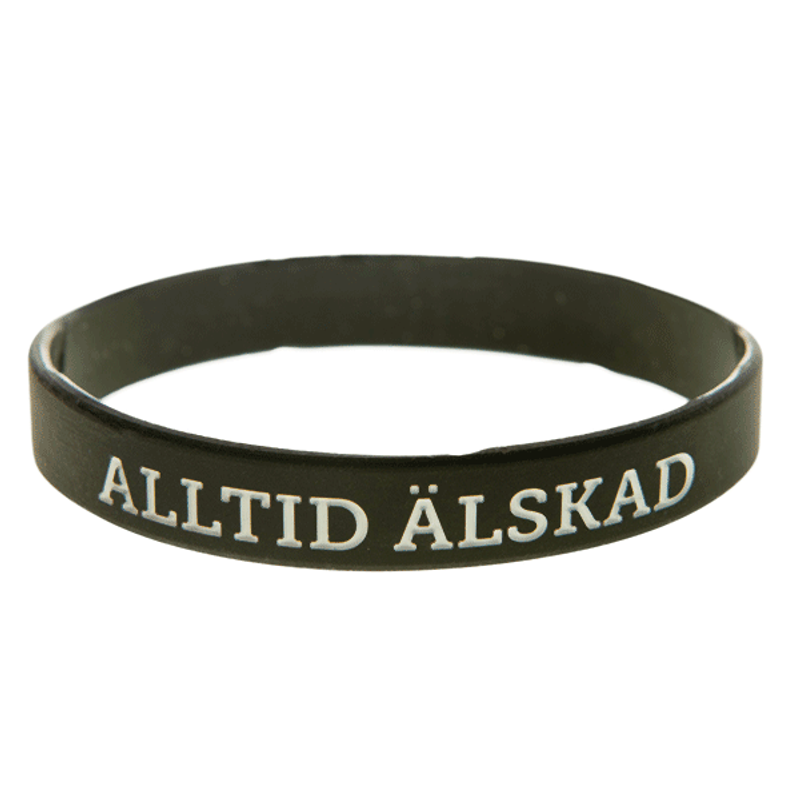 Armband silikon Alltid älskad svart