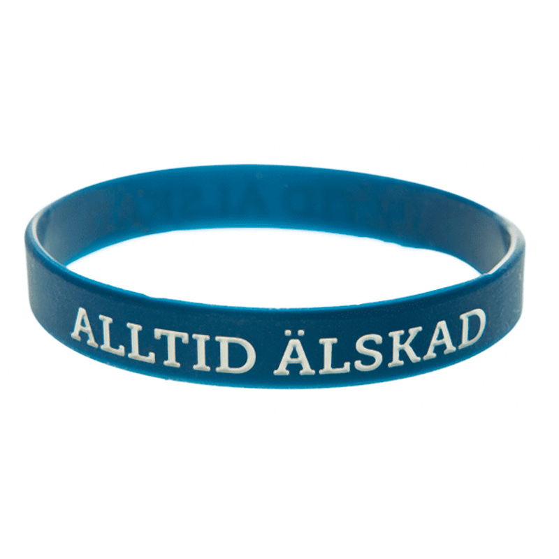 Armband silikon Alltid älskad mörkblå