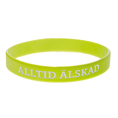 Armband silikon Alltid älskad lime