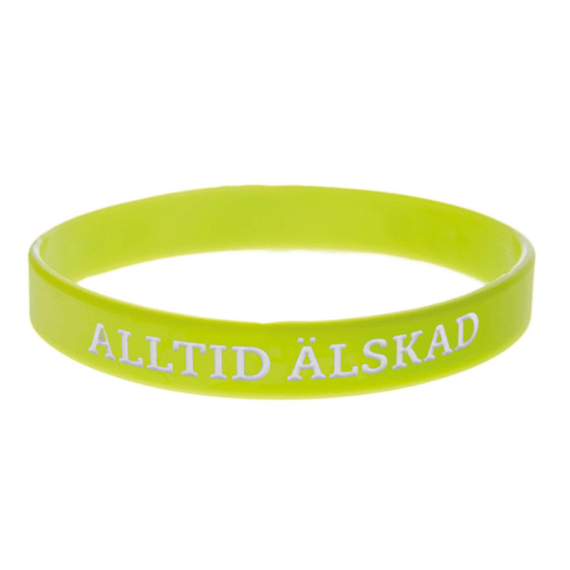 Armband silikon Alltid älskad lime