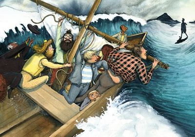 Barnens Bästa Bibel - Vykort: Jesus går på vattnet, 10-pack