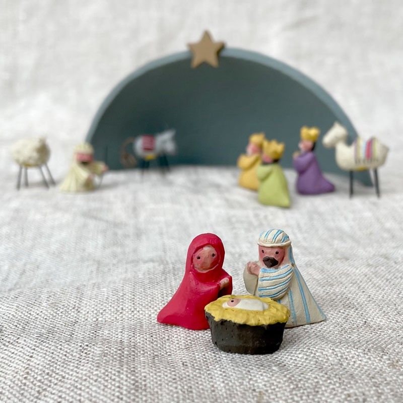 Julkrubba med stall - 2,5 cm