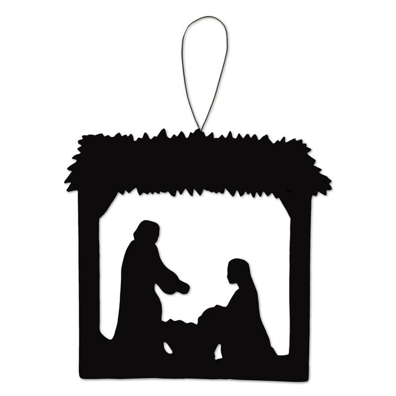 Hängprydnad - Siluettjulkrubba