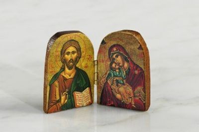 Ikon, Kristus och Maria, 2 dörrar