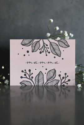 Kort med blommor: mamma