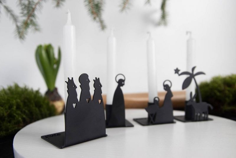 Adventsljusstake - Krubba - liten