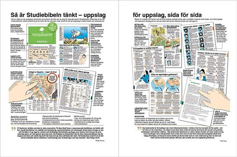 Steg för steg Studiebibel - Blå skinnimitation