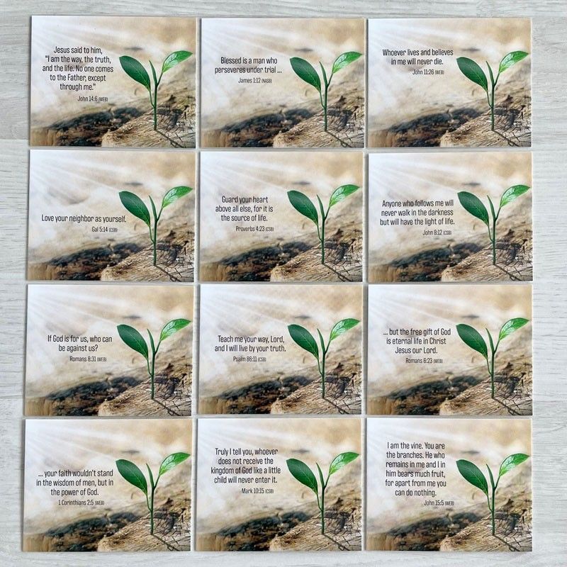 Manna-cards with Bible verses - Kortask