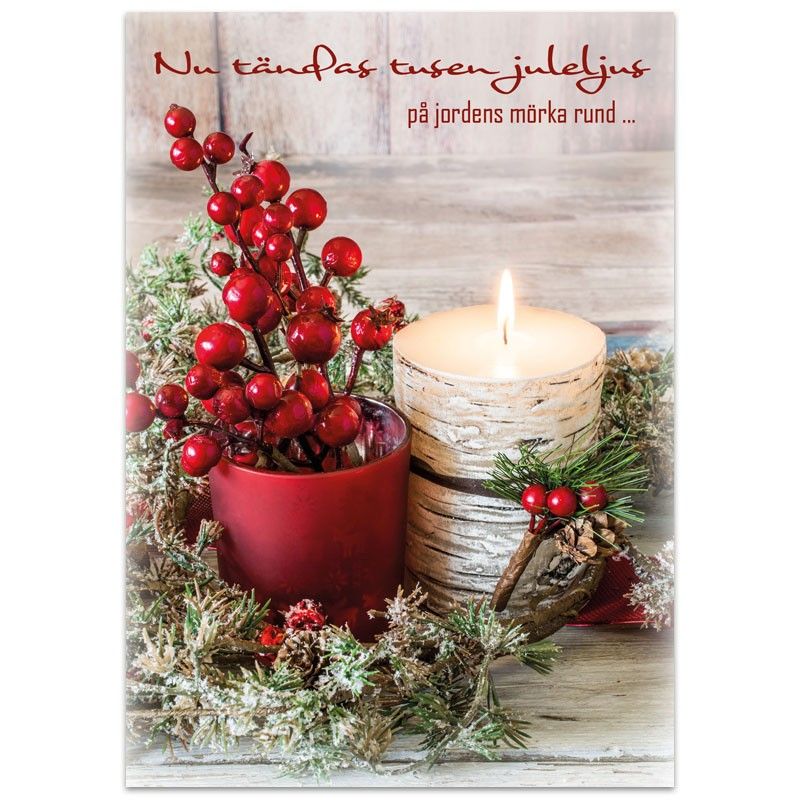 Julkort - Nu tändas tusen juleljus